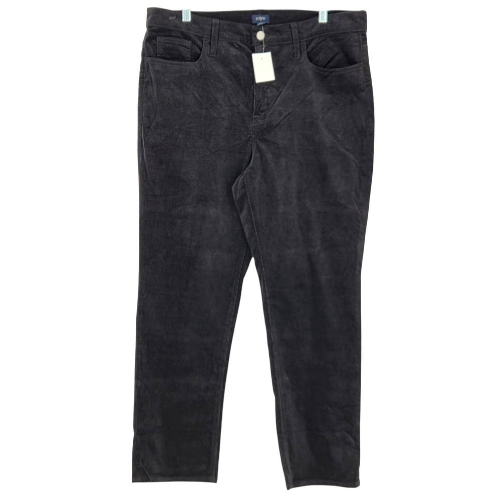 J.Crew NEW Women's Size 32 Corduroy Essential Straight‎ Pants Black Fall Casual